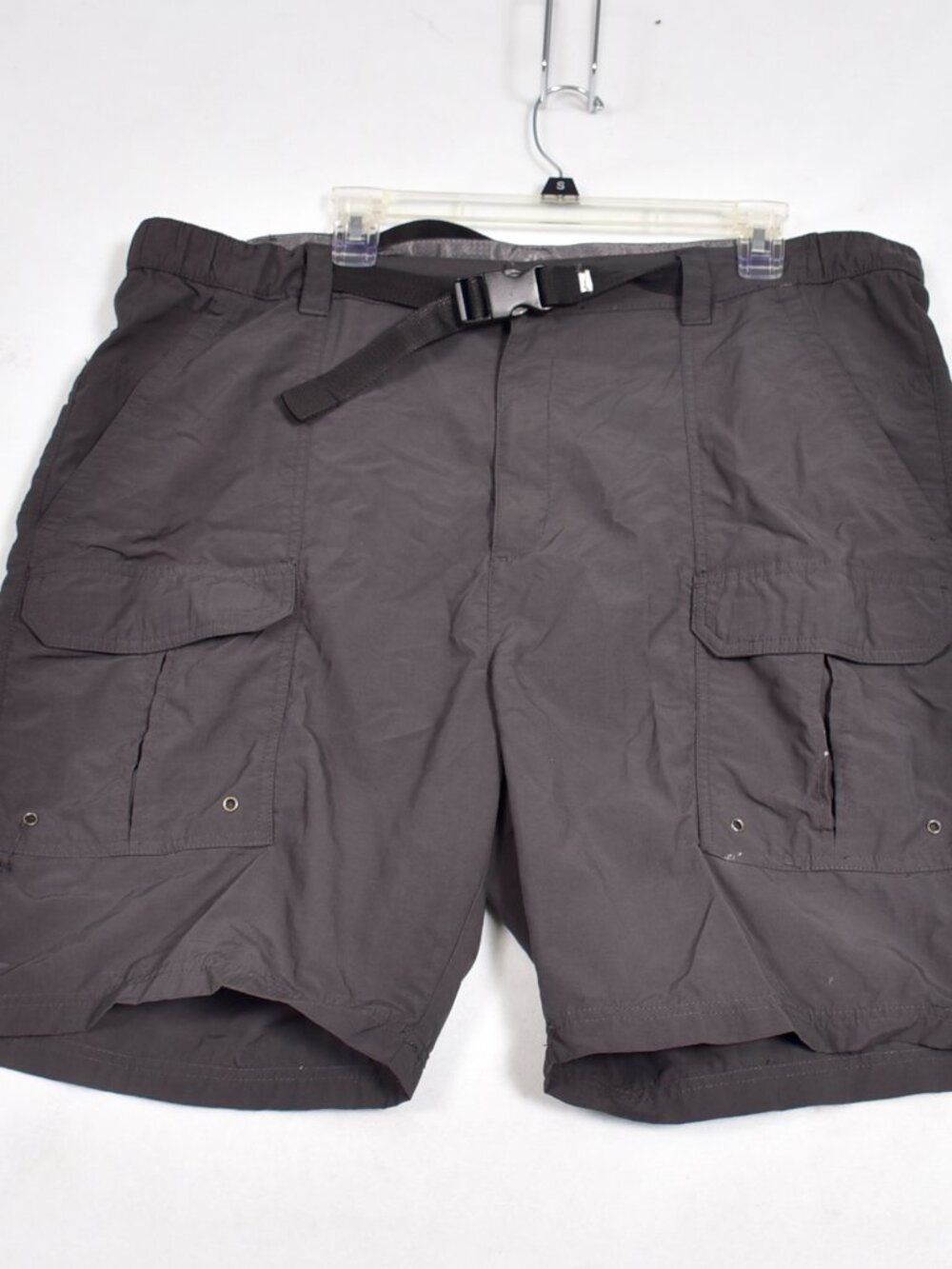 REI Men’s Cargo Shorts  Size 42  Grey Outdoor Hiking Fishing Camping See Photos